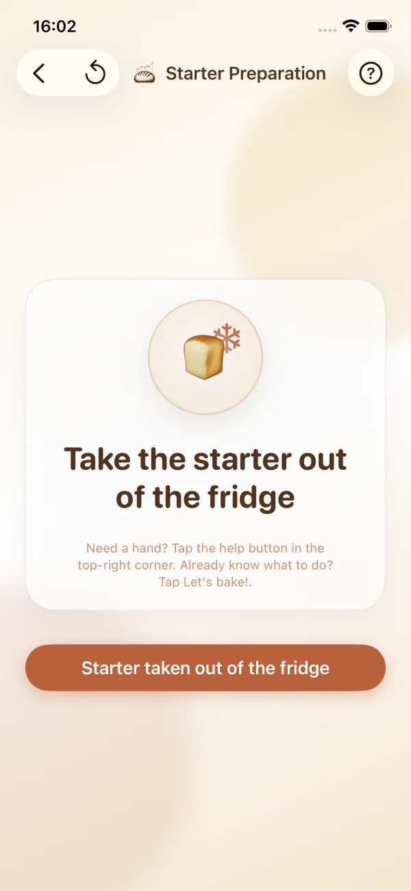 Follow clear, guided steps through the entire baking process.